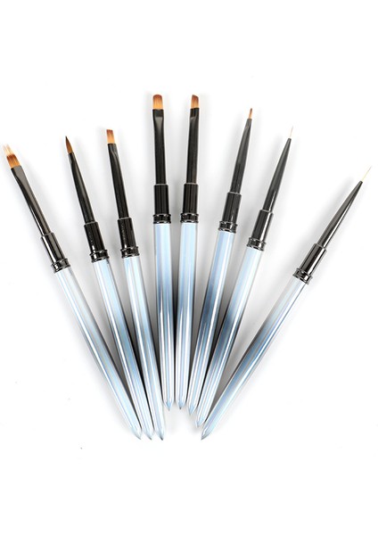 G-B377-02 Tarzı Degrade Tırnak Resim Fırçası Metal Degrade Jel Tırnak Fırçası Çizgi Boyama Fırçaları Çivi Kristal Akrilik Astar Çizim Kalemi (Yurt Dışından) fırsatları