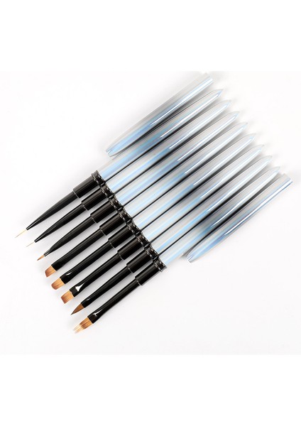 G-B377-02 Tarzı Degrade Tırnak Resim Fırçası Metal Degrade Jel Tırnak Fırçası Çizgi Boyama Fırçaları Çivi Kristal Akrilik Astar Çizim Kalemi (Yurt Dışından) indirimleri