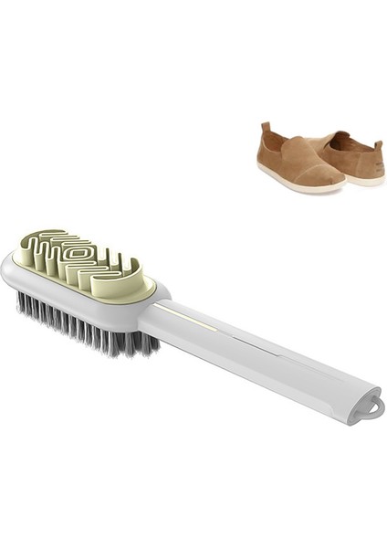 Beyaz-A Tarzı 2-In-1 Deri Ayakkabı Fırçası Süet Çizmeler Çantalar Için Temizleme Fırçaları Ayakkabı Bakımı Beyaz Kauçuk Scrubber Temizleyici Ev Temizlik Aracı (Yurt Dışından)