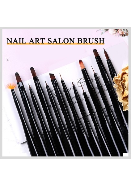 No.12 Tarzı 1 Adetlot Pinceau Tırnak Sanat Fırçaları Tırnak Jel Manikür Astar Boyama Siyah Kalem Fırça Çizgili Akrilik Degrade Gölge Uv Jel (Yurt Dışından) fiyatları