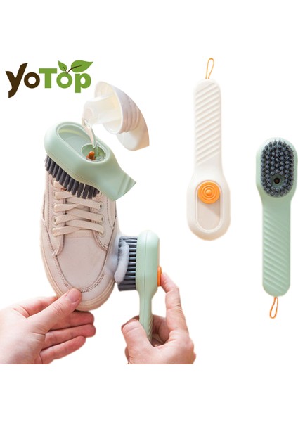 Yeşil Stil Yumuşak Sıvı Ayakkabı Temizleme Fırçası Uzun Saplı Elbise Fırçası Çamaşır Ovma Fırçası Fırçalama Çok Fonksiyonlu Ev Temizleme Aracı (Yurt Dışından) modelleri