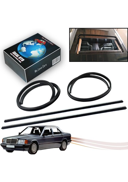 Mercedes 190 W201 1982-1993 Için Tek Yöne Açılır Sunroof Fitili Çıtaları