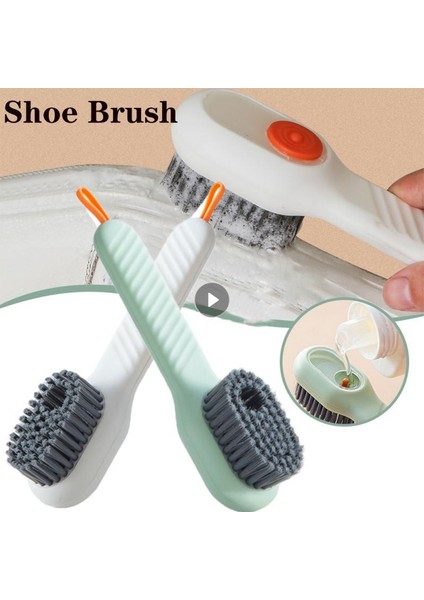 Beyaz Stil Ayakkabı Fırçası Çok Fonksiyonlu Yumuşak Kıllı Sıvı Fırçalar Uzun Saplı Fırça Otomatik Dolum Giysi Temizleme Giyim Kurulu Araçları (Yurt Dışından) indirimleri