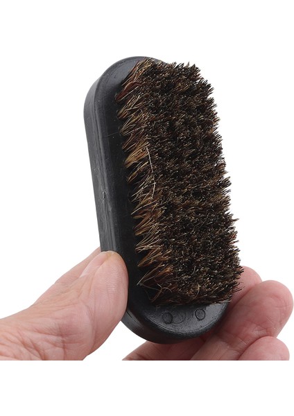 Siyah Stil Ayakkabı Cilası Fırça Fırçası Doğal Deri Domuz Kılı Yumuşak Parlatma Aracı Temizleme Fırçası Nub Deri Çizme (Yurt Dışından)