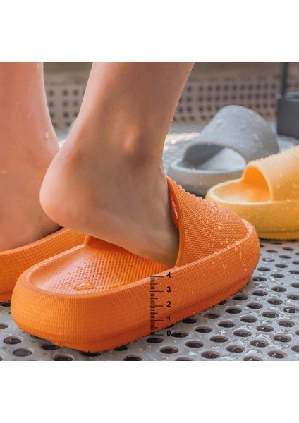 40-41 Tarzı Kaymaz Flip Flop Kalın Platform Banyo Ev Terlik Kadın Moda Yumuşak Taban Eva Kapalı Slaytlar Kadın Sandalet Yaz (Yurt Dışından) modelleri