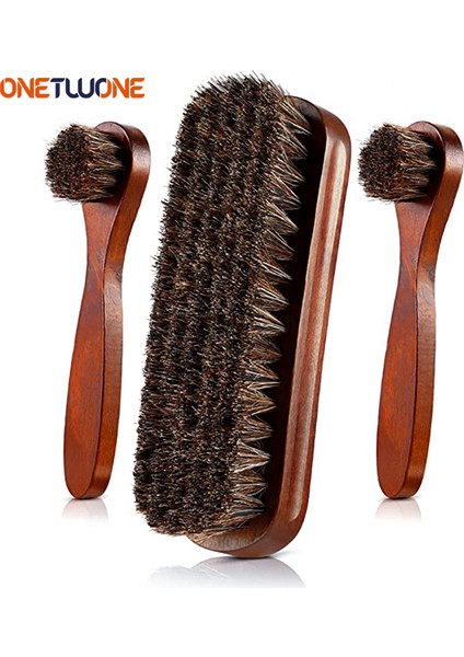 Bir Stil 7.1 "at Kılı Ayakkabı Parlatıcı Fırçası,% 100 Yumuşak Hakiki At Kılı Kılları Kayın Sapı Ayakkabı, Bot ve Diğer Deri Bakımı Için (Yurt Dışından)