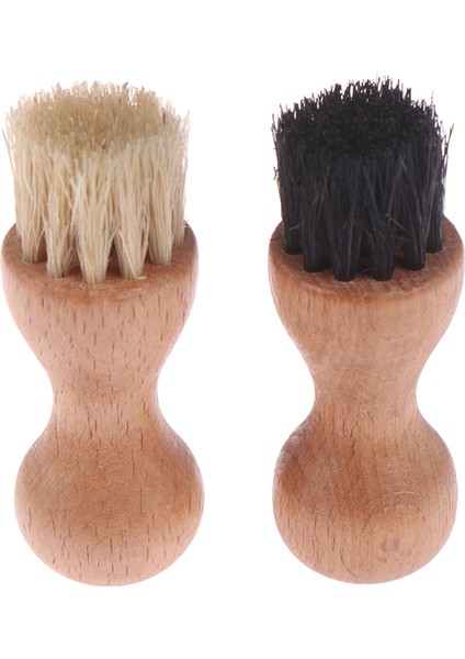 Bir Stil 1 Adet Ahşap Saplı Ayakkabı Fırçası Cilası Kıl Saç Parlatıcı Fırça Mini Kabak Ayakkabı Yağı Fırçası (Yurt Dışından)