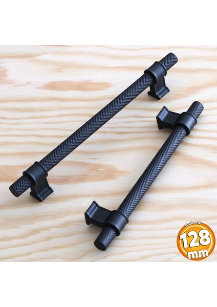 Hisar Siyah Metal Kulp 128 Mm-12.8 cm Mobilya Çekmece Mutfak Dolabı Dolap Kulpları