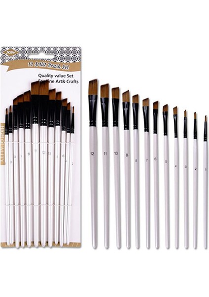 No.4 Stili Et Sanatçı Naylon Saç Ahşap Saplı Suluboya Boya Fırçası Kalem Öğrenme Için Dıy Yağlı Akrilik Boyama Sanat Fırçaları Malzemeleri (Yurt Dışından)