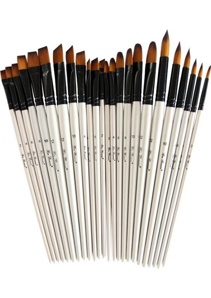 No.4 Stili Et Sanatçı Naylon Saç Ahşap Saplı Suluboya Boya Fırçası Kalem Öğrenme Için Dıy Yağlı Akrilik Boyama Sanat Fırçaları Malzemeleri (Yurt Dışından) fiyatları