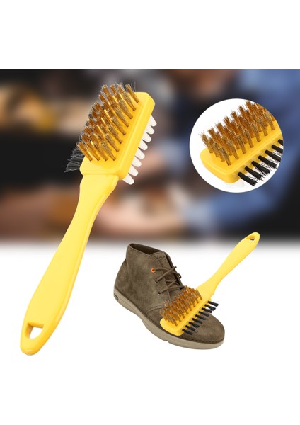3 In 1 Süet Nubuk Ayakkabı Çizme Temizleyici Ayakkabı Fırçası Temizleme Fırçası ve Kauçuk Silgi Seti Temiz Scrubber Çanta Fırçaları Rastgele Renk (Yurt Dışından)