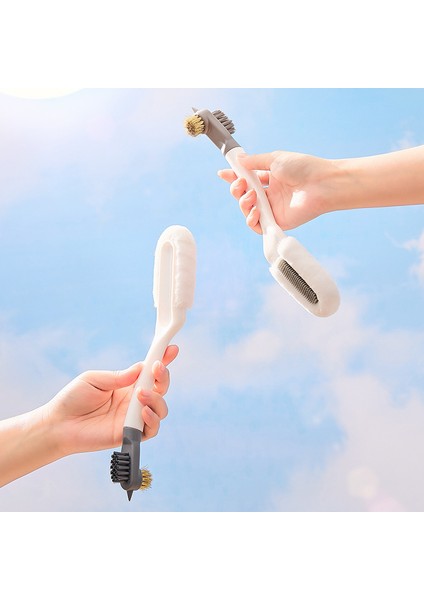 Beyaz Stil Ev Uzun Saplı Tahta Fırçası Çamaşır Yıkama Saç Fırçası Yumuşak Saç Ayakkabı Fırçası Temizleme Fırçası (Yurt Dışından) indirimleri