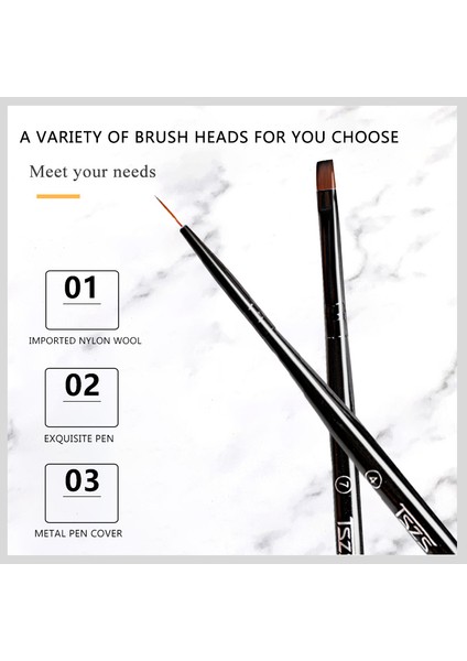 No.1 Stili 1 Adetlot Pinceau Tırnak Sanat Fırçaları Tırnak Jel Manikür Astar Boyama Siyah Kalem Fırça Çizgili Akrilik Degrade Gölge Uv Jel (Yurt Dışından) fırsatları