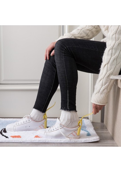 Beyaz Stil Oe Boynuz Spor Ayakkabı Ayakkabı Kaldırıcı Tembel Ayakkabı Yardımcısı Uzun Saplı Ayakkabı Hamile Kadın Yaşlı Çocuk Için Çekme Ayakkabı Çekeceği (Yurt Dışından) fırsatları