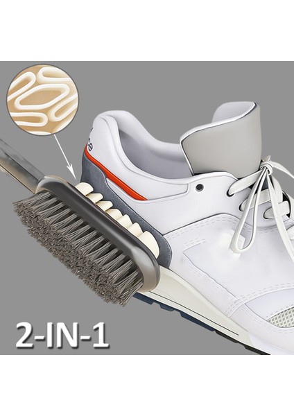 Yeşil-D Stili 2-In-1 Deri Ayakkabı Fırçası Süet Çizmeler Çantalar Için Temizleme Fırçaları Ayakkabı Bakımı Beyaz Kauçuk Scrubber Temizleyici Ev Temizlik Aracı (Yurt Dışından)