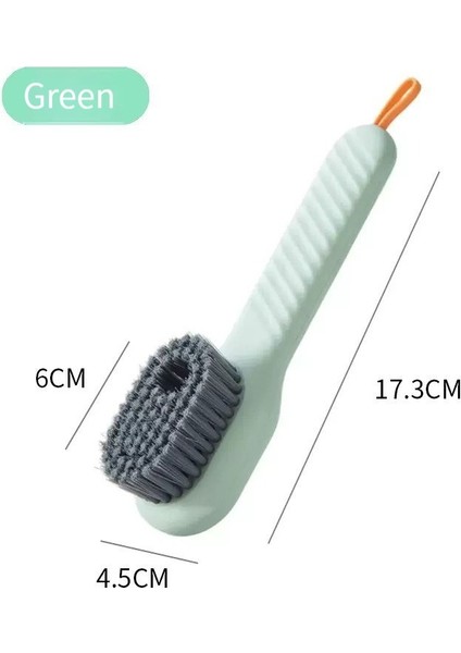 Yeşil Tarzı Ayakkabı Fırçası Otomatik Sıvı Deşarj Çok Fonksiyonlu Yumuşak Kıllı Sıvı Uzun Saplı Fırça Derin Temizlik Ev Temizlik Aracı (Yurt Dışından)