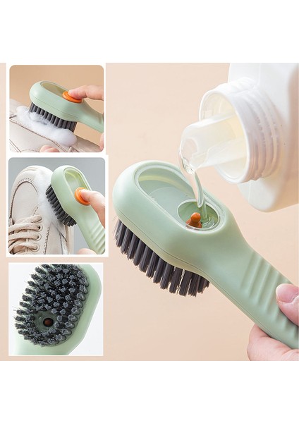 Yeşil Tarzı Ayakkabı Fırçası Otomatik Sıvı Deşarj Çok Fonksiyonlu Yumuşak Kıllı Sıvı Uzun Saplı Fırça Derin Temizlik Ev Temizlik Aracı (Yurt Dışından) fiyatları