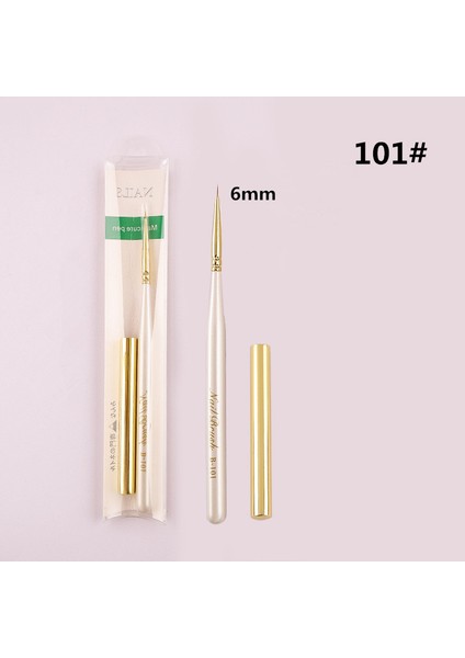 G-B344-101 Tarzı 16 Stil Beyaz Ahşap Tırnak Resim Fırçası Astar Süsleyen Fan Tasarım Akrilik Düz Kristal Boyama Çizim Oyma Kalem (Yurt Dışından)