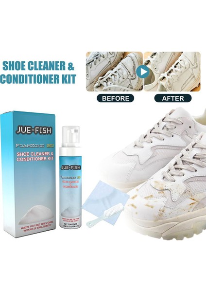 100 ml Tarzı Foamzone Oe Temizleyici Beyazlatmak Cila Temizleme Aracı Ayakkabı Fırçası Ayakkabı Spor Ayakkabı Rahat Deri Ayakkabı Temizleme Ayakkabı Bakım Malzemeleri (Yurt Dışından)