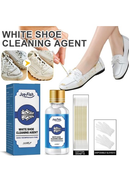 30 ml Tarzı Ayakkabı Temizleme Seti Beyaz Spor Ayakkabı Leke Çıkarıcı Ayakkabı Kumaşı Beyazlatma Temizleme Sıvısı Spor Spor Deri Spor Ayakkabı Gerginlik Bakımı (Yurt Dışından)