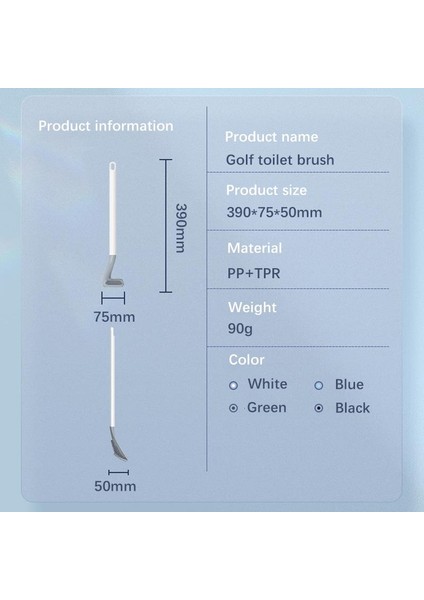 Siyah Stil Dayanıklı Silikon Fırça Golf Tuvalet Fırçası Yaratıcı Uzun Saplı Tuvalet Temizleme Fırçası Ev Temizlik Araçları Banyo Ürünleri (Yurt Dışından) fırsatları
