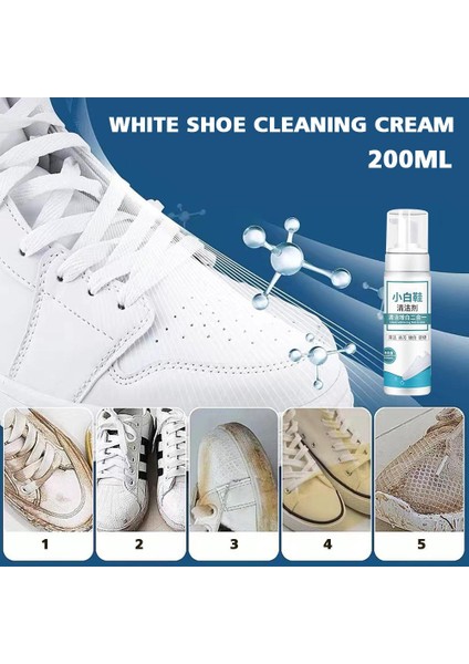 Bir Stil 200 ml Beyaz Ayakkabı Temizleyici Köpük Köpük Ayakkabı Temizleyici Için Kullanın Spor Ayakkabı Deri Ayakkabı Beyaz Ayakkabı Spor Ayakkabı Teoes Fırçalar (Yurt Dışından) fırsatları