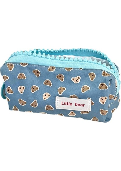 Büyük Kapasiteli Sevimli Ayı Büyük Fermuarlı Leke Tutmaz Öğrenci Kırtasiye Malzemesi Saklama Kalem Çantası Kırtasiye Kutusu Kırtasiye Çantası (Yurt Dışından)