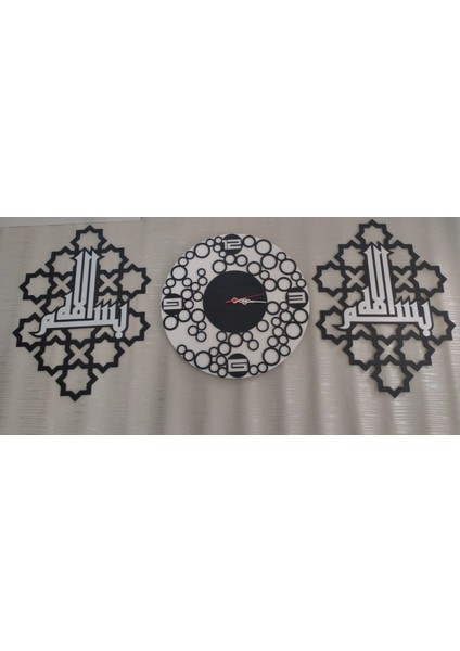 Modern Duvar Saati 3 Lü Kombin Huzur modelleri