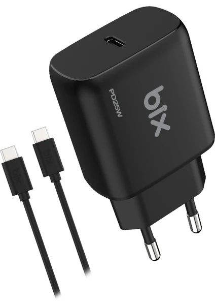 BX-UC25TA Samsung S21/22 Huawei P40 Pro Vb. Için 25W Hızlı Pd Şarj Adaptörü & Type-C Kablo