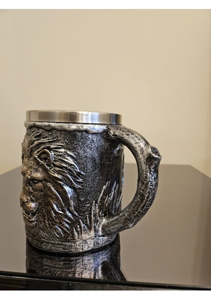 Aslan Figürlü Çelik Kupa modelleri
