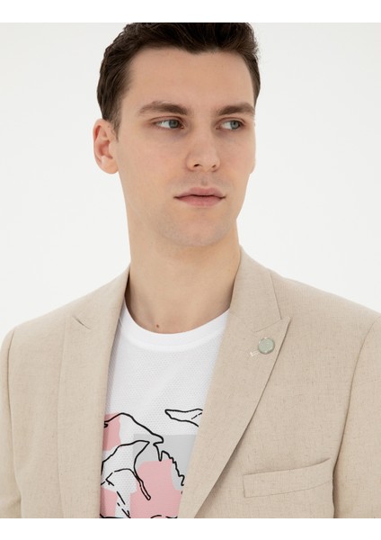 Erkek Bej Ex. Slim Fit Ceket 50285244-VR011 fiyatları