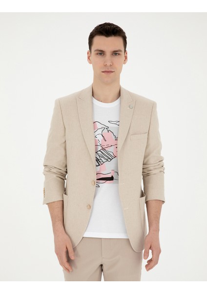 Erkek Bej Ex. Slim Fit Ceket 50285244-VR011 modelleri