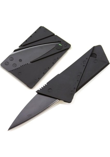 2'Li Kredi Kartı Şeklinde Cüzdan Tipi Kamp Bıçağı Pratik Cardsharp