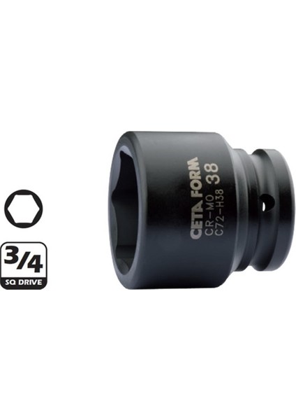 3/4"6 Köşe Havalı Lokma Anahtar-22 mm C72-H22
