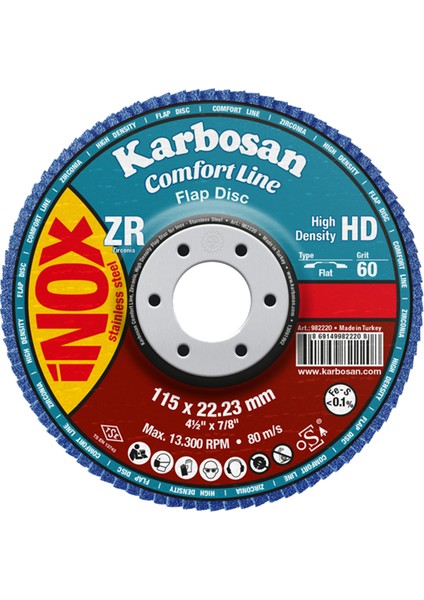 Comfortline Flap Disk Zr ZXR11 Hd 125 mm 40 Kum Düz 982450