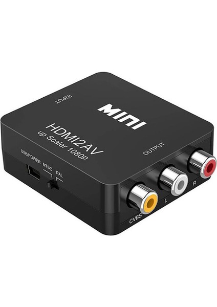 HDMI Av'ye Dönüştürücü HDMI2AV Hdmi'den Av'a Yüksek Çözünürlüklü Dönüştürücü (Yurt Dışından)