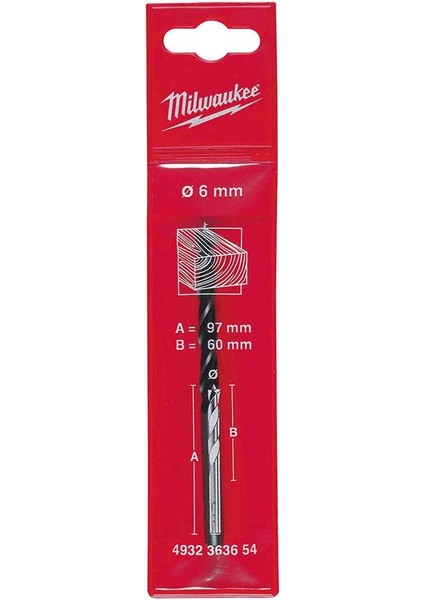 Ahşap Matkap Ucu Klasik Seri 6 mmX97 mm T4932363654