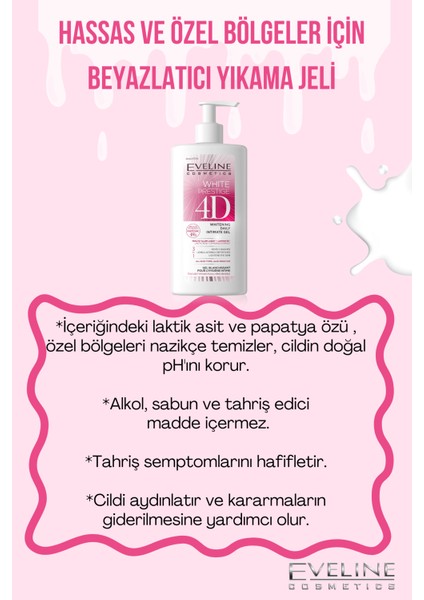 Eveline 4D İntim Bölge Yıkama Jeli + 4D Yüz Yıkama Jeli