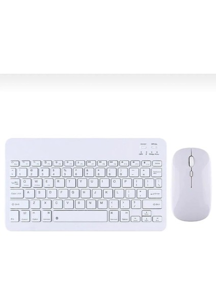 Alfa MEC Apple iPad Air 11 2024 Uyumlu Kablosuz Bluetooth Klavye+Mouse Set