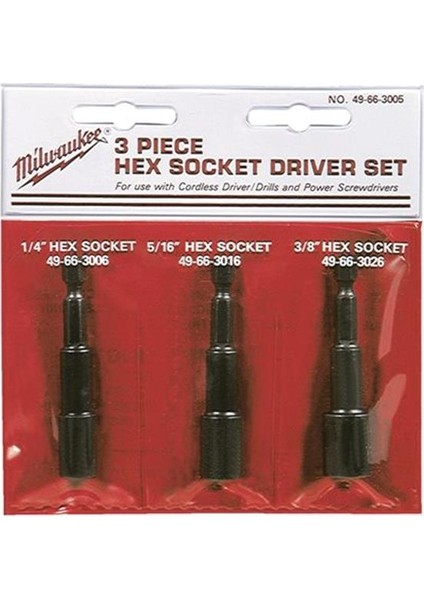 Bits Uç Hex Lokma 6/8/10 mm 3 Parça T49663004