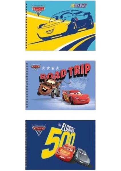 Cars 17*25 15 Yp.resim Defteri 3'lü