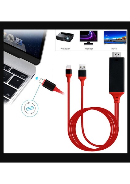 4K Tip-C USB C - HDMI 1080 P Tv Hdtv Kablosu