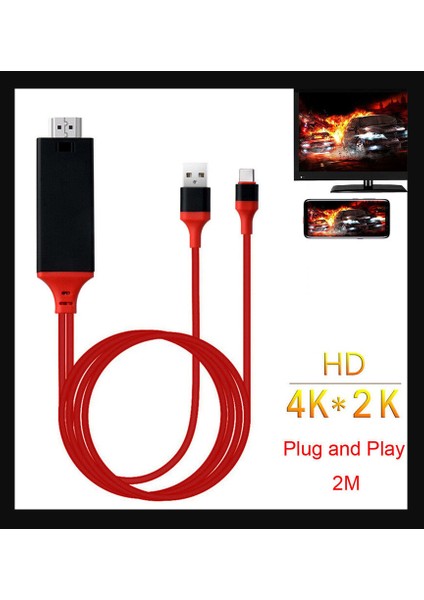 4K Tip-C USB C - HDMI 1080 P Tv Hdtv Kablosu