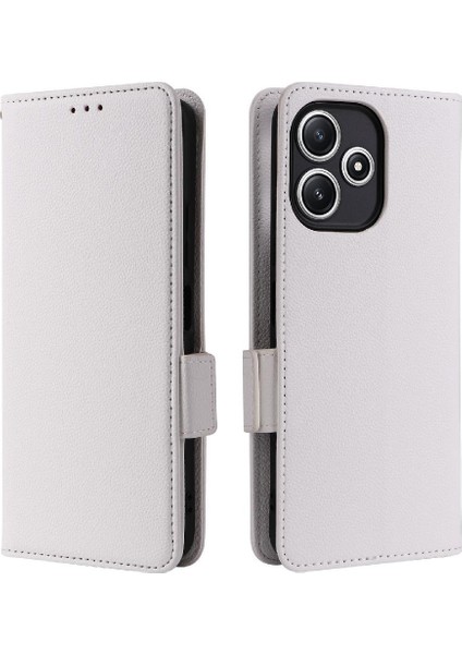 Xiaomi Poco M6 Pro 5g Için Kılıf Kart Yuvaları Tutucu Manyetik Cüzdan Pu Yan (Yurt Dışından)