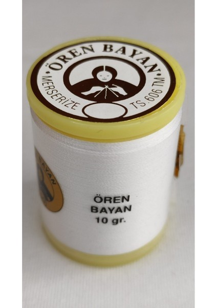 Ören Bayan Koton Makine Nakış Makarası Kar Beyaz 10 Gr