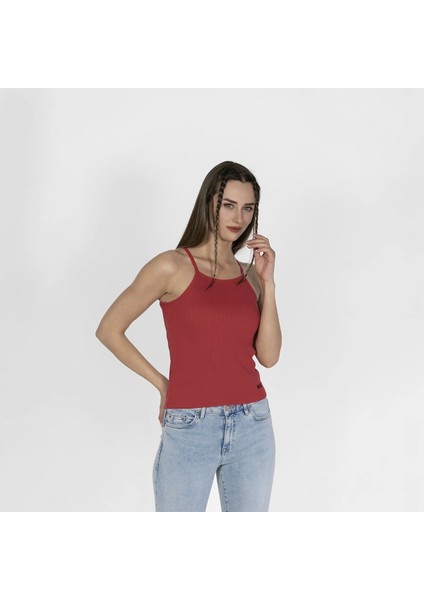 Outfit Nakışlı Kaşkorse Kadın Kırmızı Atlet