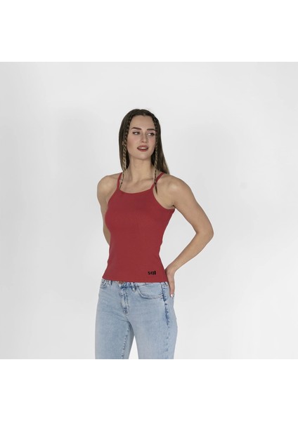 Outfit Nakışlı Kaşkorse Kadın Kırmızı Atlet fiyatları