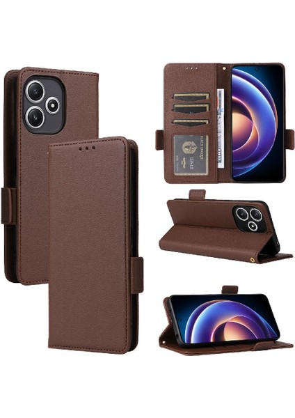 Xiaomi Poco M6 Pro 5g Için Kılıf Kart Yuvaları Tutucu Manyetik Cüzdan Pu Yan (Yurt Dışından) indirimleri
