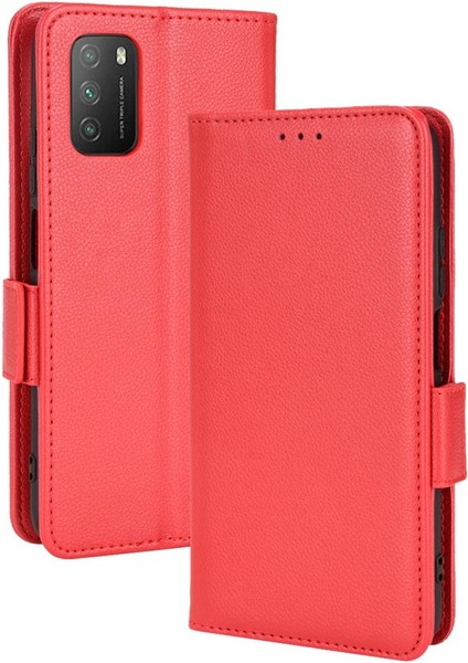 Xiaomi Poco M3 Kart Yuvaları Için Kılıf Tutucu Cüzdan Yan Toka Manyetik Pu (Yurt Dışından) modelleri