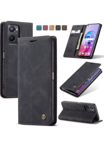 Oppo Için Flip Case A36 4G/A76 4G/A96 4g Vintage Pu Deri Cüzdan Flip (Yurt Dışından)